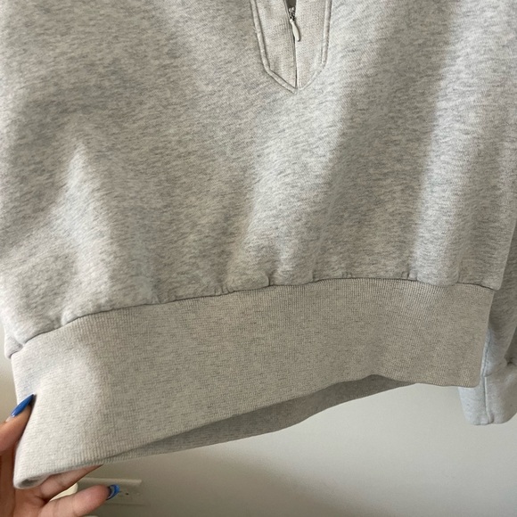 Abercombie Grey Essential Half Zip - Picture 5 of 7